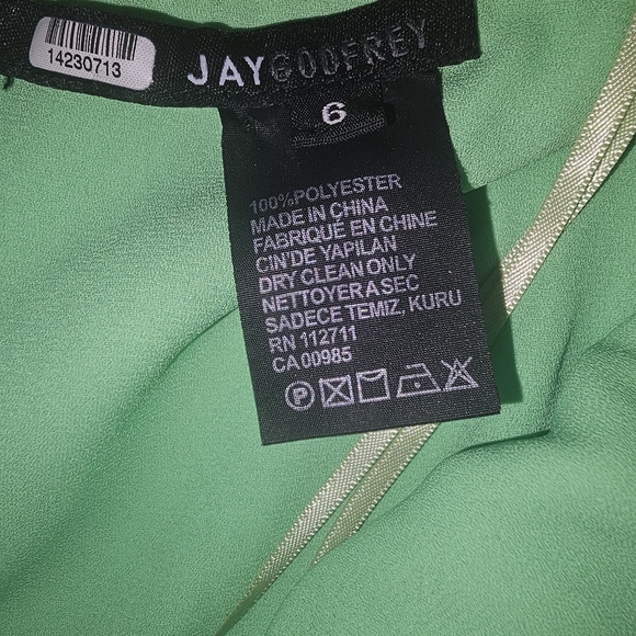 Jay Godfrey Strapless Green Floral Chiffon Romper – Size 6 - Picture 11 of 11